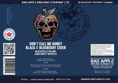 Don’t Call me Honey Black & Blueberry Hard Cider