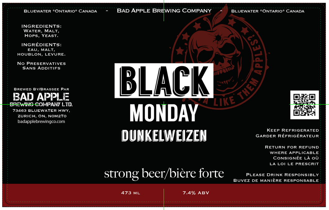 Black Monday Dunkelweizen label